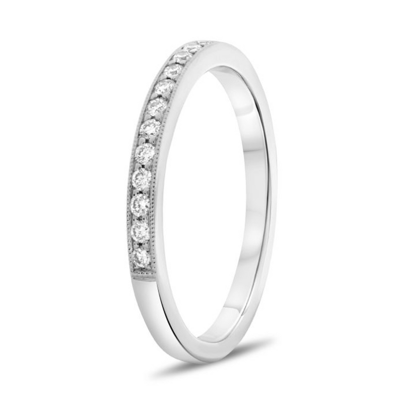 14K White Gold .25ctw Diamond Band