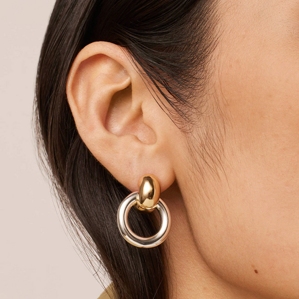Jenny Bird Faye Knocker Two-Tone Earrings