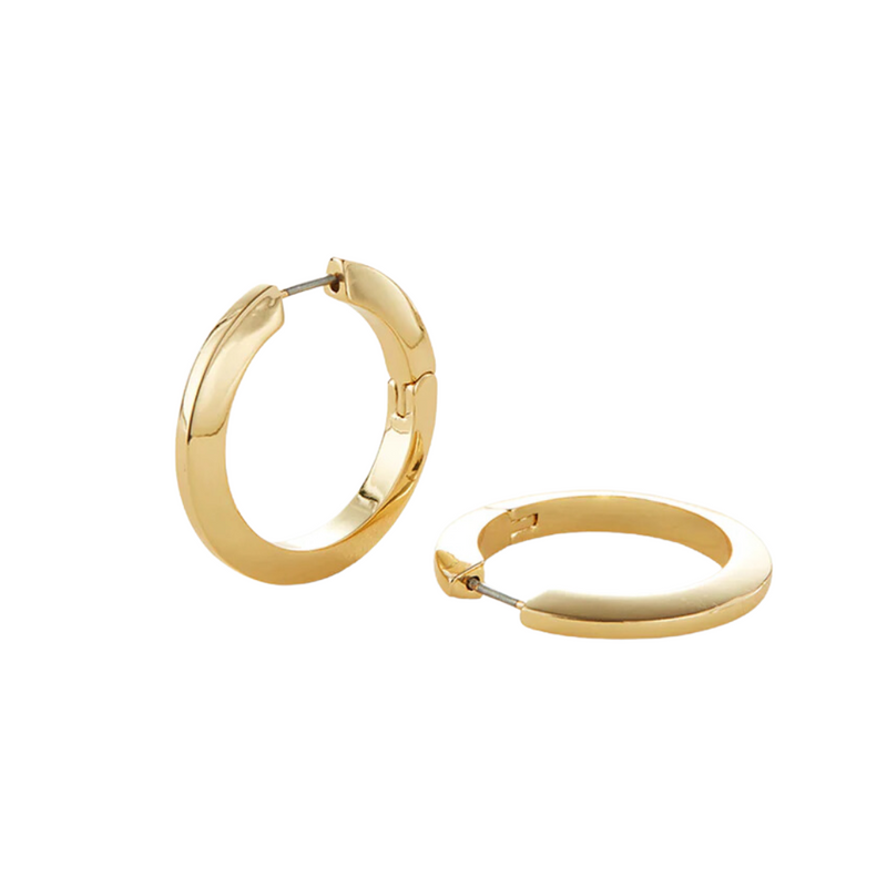 Jenny Bird Toni Hinged Hoop Earrings in High Polish Gold