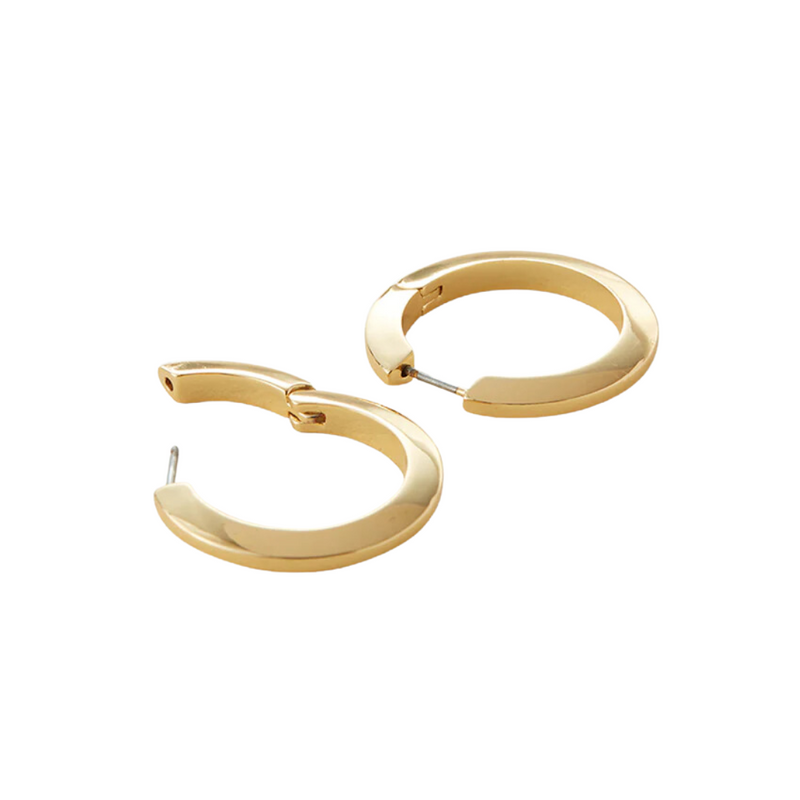 Jenny Bird Toni Hinged Hoop Earrings in High Polish Gold