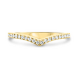 14K Yellow Gold Diamond Chevron Band