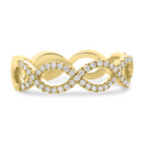 14K Yellow Gold Diamond Infinity Band