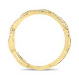 14K Yellow Gold Diamond Infinity Band