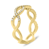 14K Yellow Gold Diamond Infinity Band