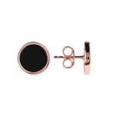 Bronzallure 18K Rose Gold Plated Gemstone Stud Earrings