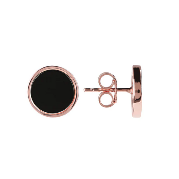 Bronzallure 18K Rose Gold Plated Gemstone Stud Earrings