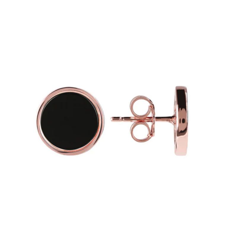 Bronzallure 18K Rose Gold Plated Gemstone Stud Earrings