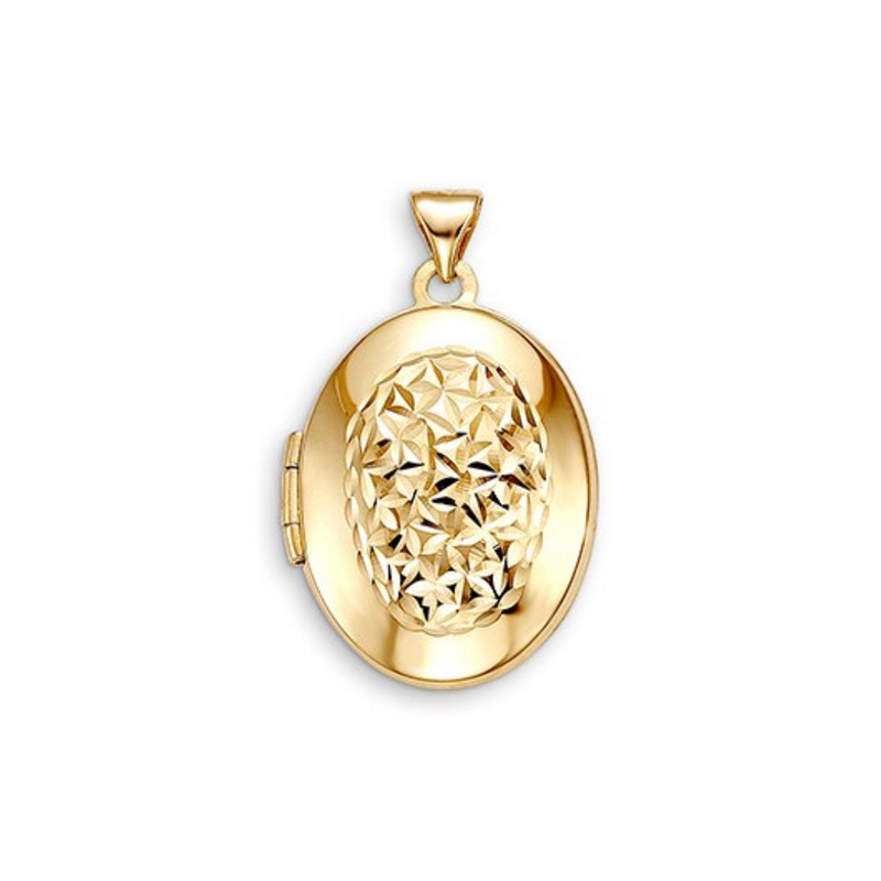 10K Yellow Gold Oval Locket