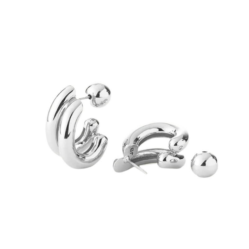 Jenny Bird Florence Earrings in High Polish Silver