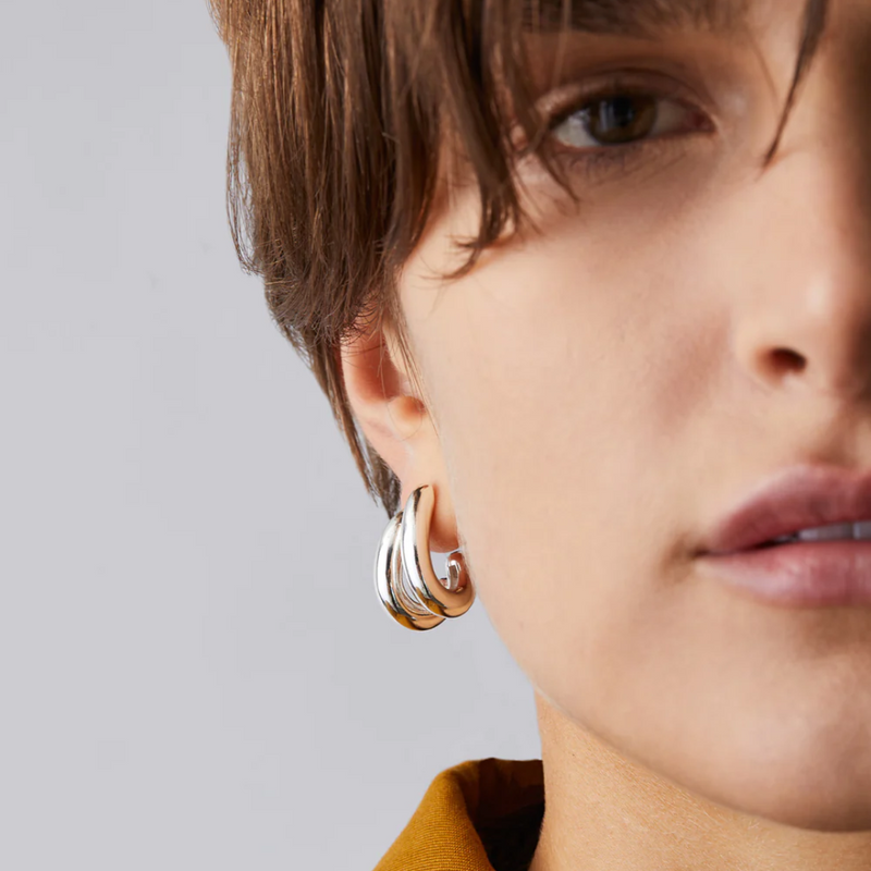 Jenny Bird Florence Earrings in High Polish Silver