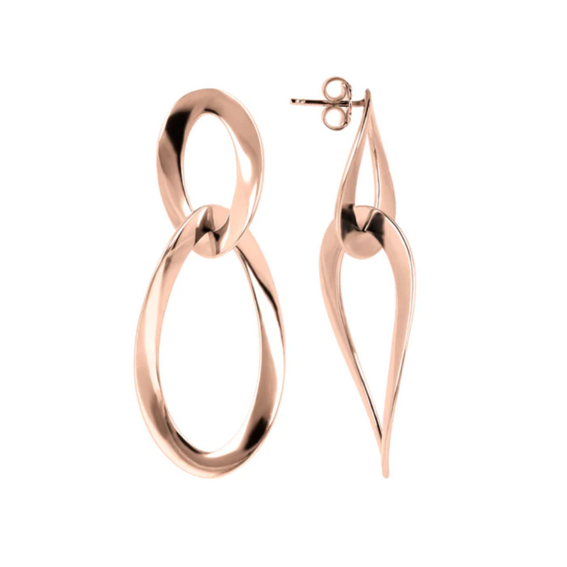 Bronzallure 18K Rose Gold Plated Dangle Earrings