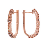 Bronzallure 18K Rose Gold Plated Leverback Earrings