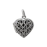 Sterling Silver Filigree Heart Locket