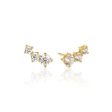 Sif Jakobs Sterling Silver 18K Yellow Gold Plated Cubic Zirconia Earrings