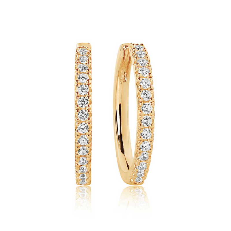 Sif Jakobs Sterling Silver 18K Yellow Gold Plated Hoop Earrings