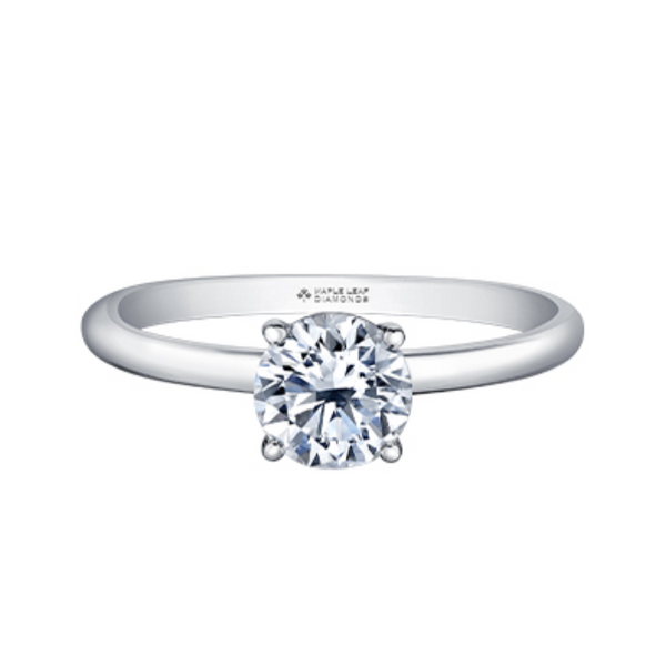 14K White Gold .45ctw Canadian Diamond Solitaire Ring