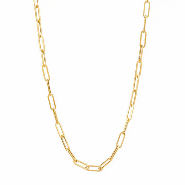 10K Yellow Gold Paperclip Link Chain