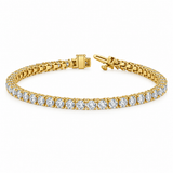 10K Yellow Gold 7.00CTW Lab Grown Diamond Tennis Bracelet