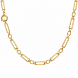 10K Yellow Gold 18" Mixed Link Chain