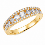 14K Yellow Gold .78CTW Graduated Diamond Band