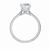 14K White Gold 1.58CTW Round Brilliant Lab Grown Diamond Solitaire with Hidden Halo