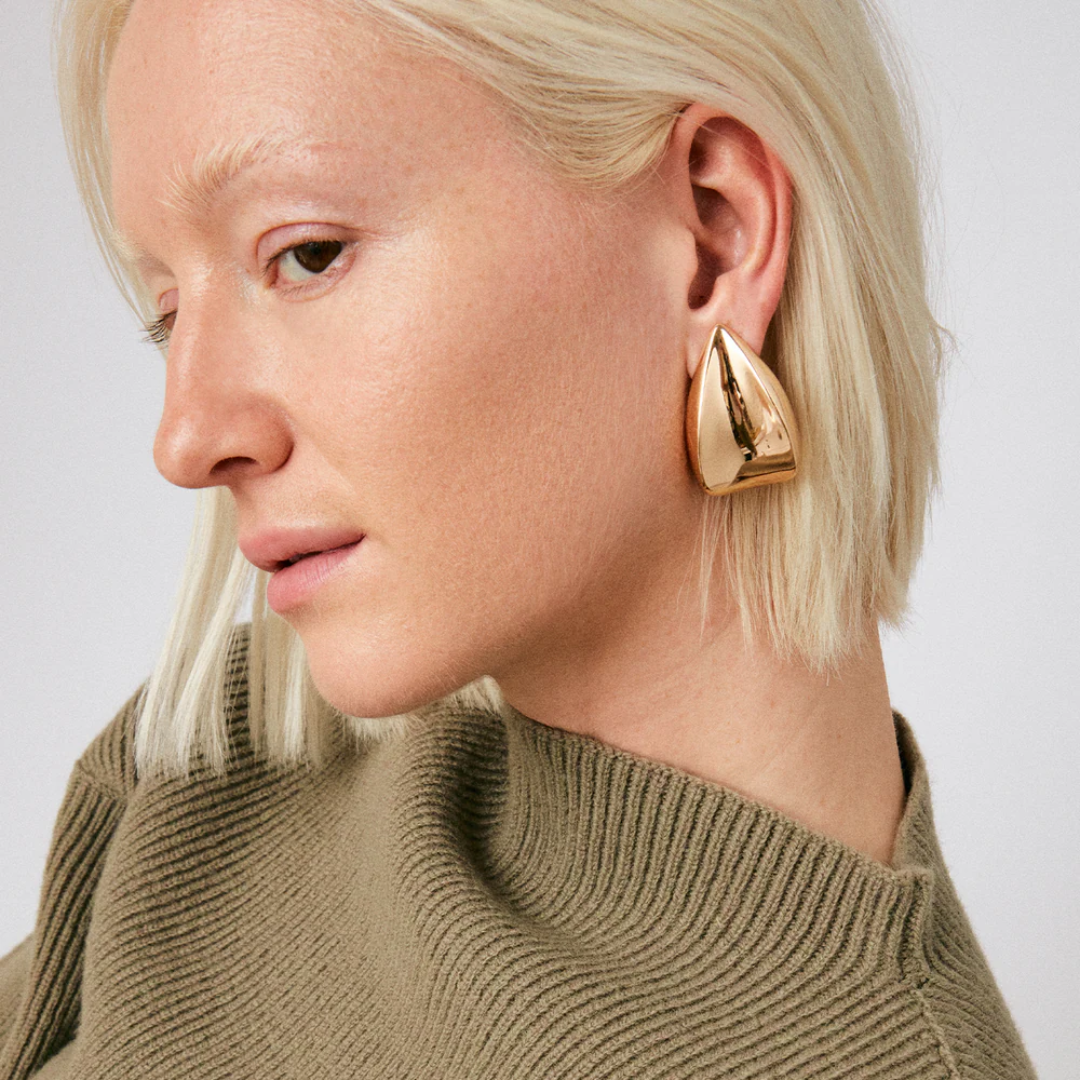 Jenny Bird Margaux Puffs in High Polish Gold