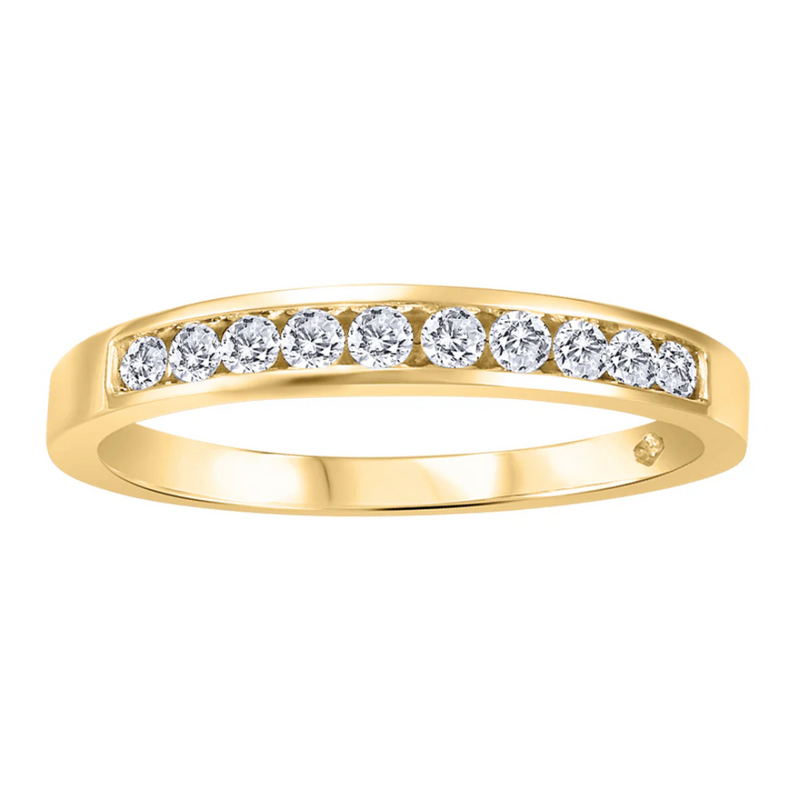 10K Yellow Gold .10ctw Diamond Band