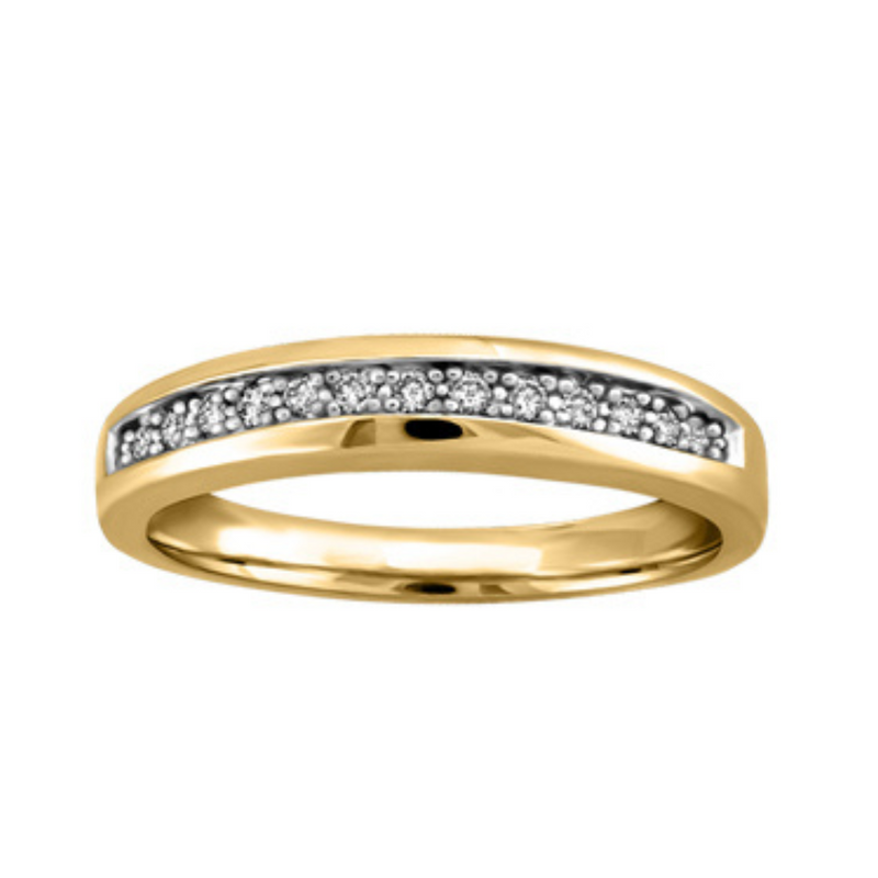 10K Yellow Gold .104ctw Diamond Band
