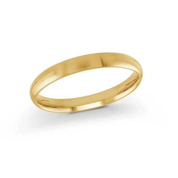 10K Yellow Gold 3mm Wedding Band RS8