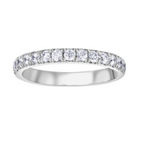 14K White Gold .25ctw Pave Diamond Band