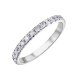 14K White Gold .25ctw Pave Diamond Band