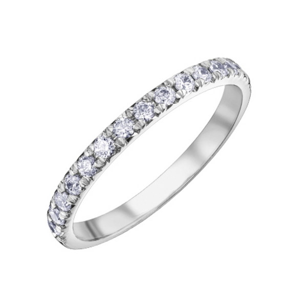 14K White Gold .25ctw Pave Diamond Band