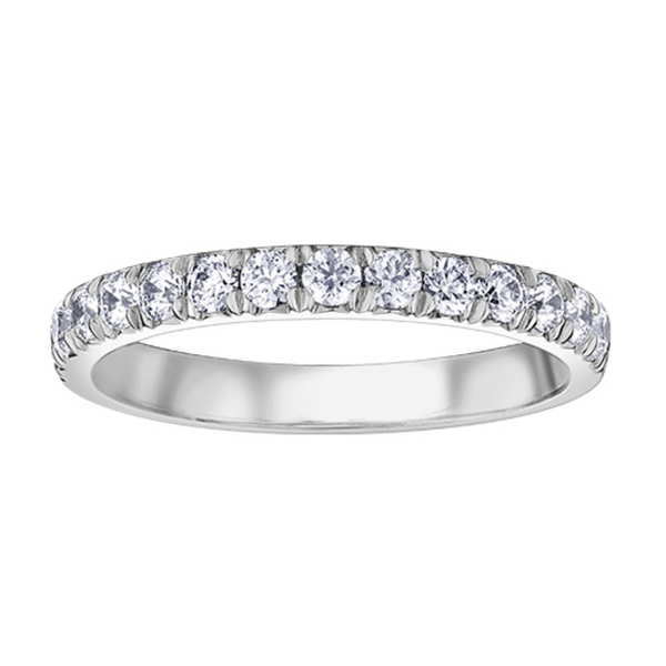 14K White Gold .50ctw Diamond Band