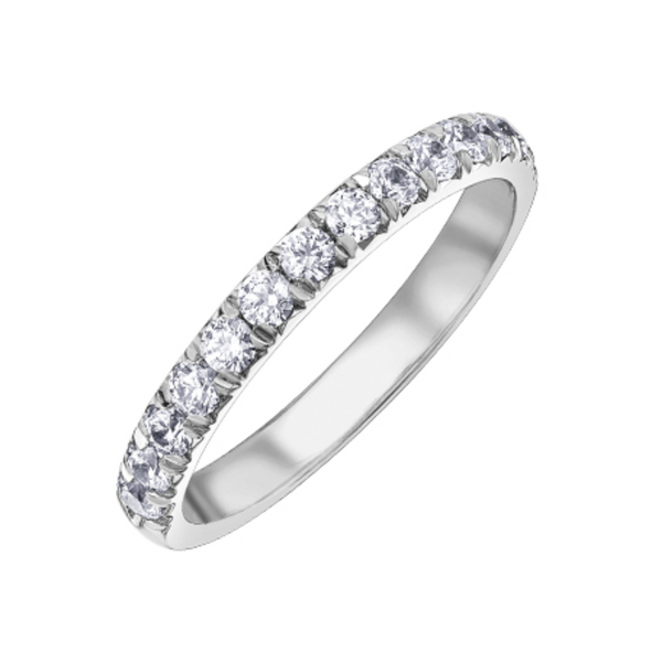 14K White Gold .50ctw Diamond Band