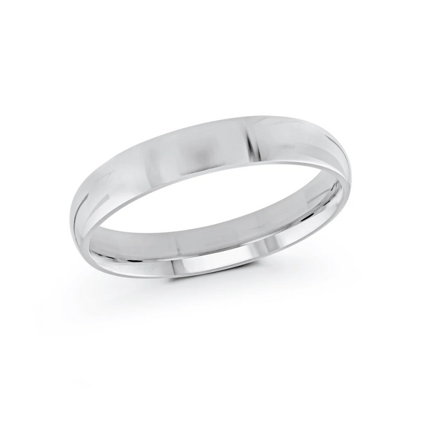 10K White Gold 4mm Wedding Band RS8
