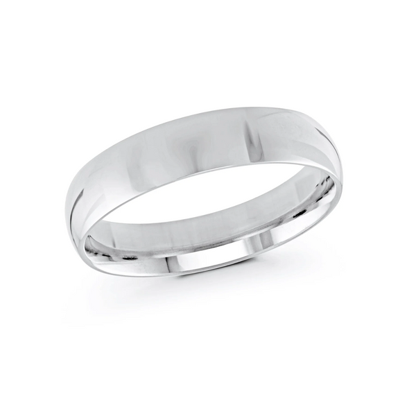 10K White Gold 5mm Wedding Band RS10