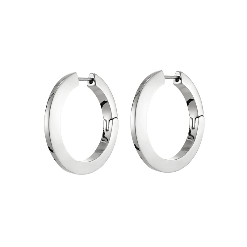 Jenny Bird Hinged Silver Hoops