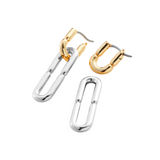 Jenny Bird Balloon Link Detachable Two Tone Earrings