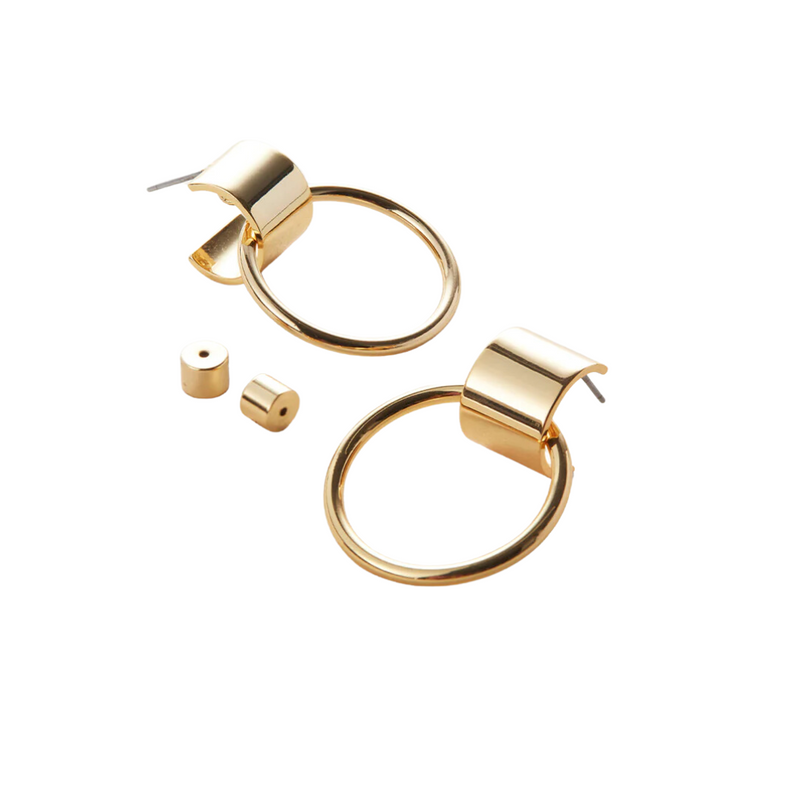 Jenny Bird Faye Knockers Gold Earrings