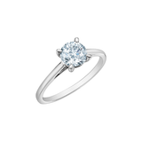 14K White Gold 1.09CT Round Brilliant Lab Grown Diamond Solitaire Ring