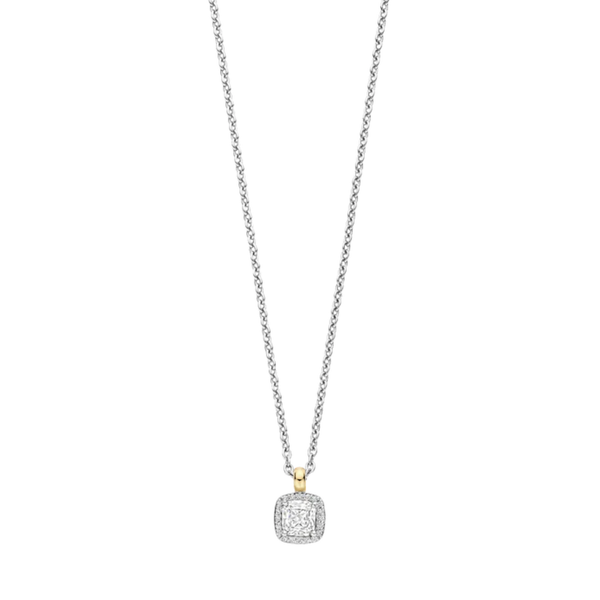 TI SENTO Cubic Zirconia Halo Necklace