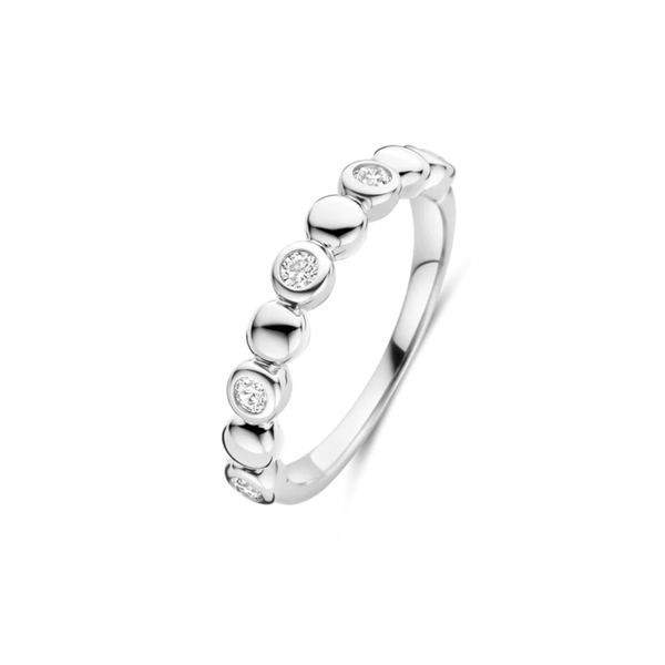 TI SENTO BUBBLE & CZ BEZEL RING