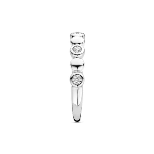 TI SENTO BUBBLE & CZ BEZEL RING