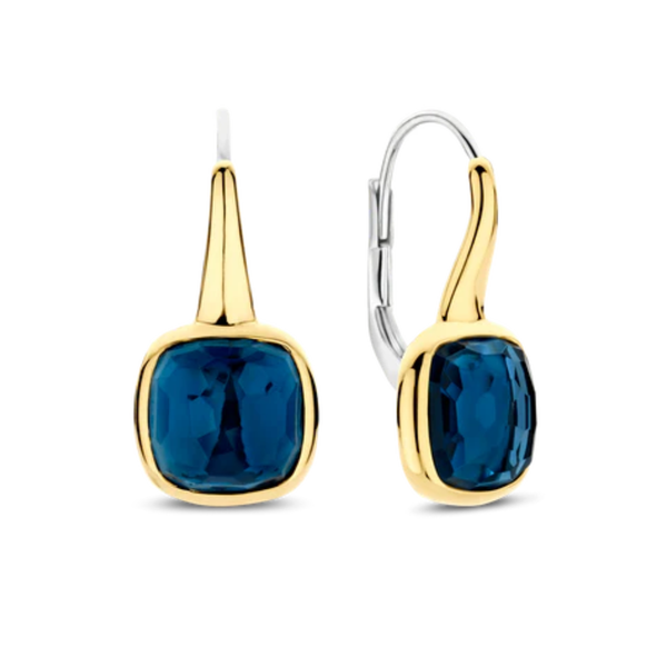 TI SENTO Blue Gemstone Dangle Hoops