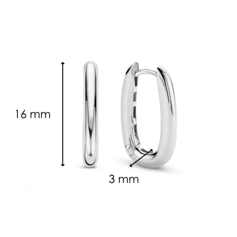TI SENTO Oval Medium Hoops