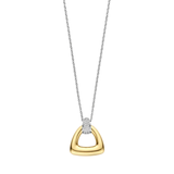 TI SENTO Bold Triangle Pendant & Cubic Zirconia Pave Necklace