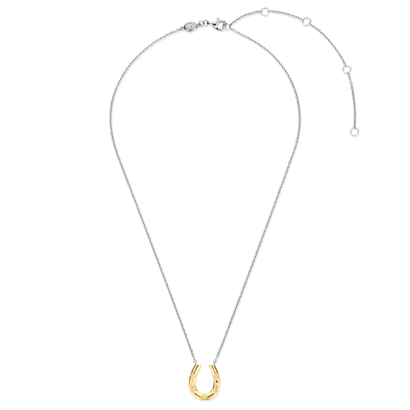 TI SENTO Horseshoe & Cubic Zirconia Micro Starburst Necklace