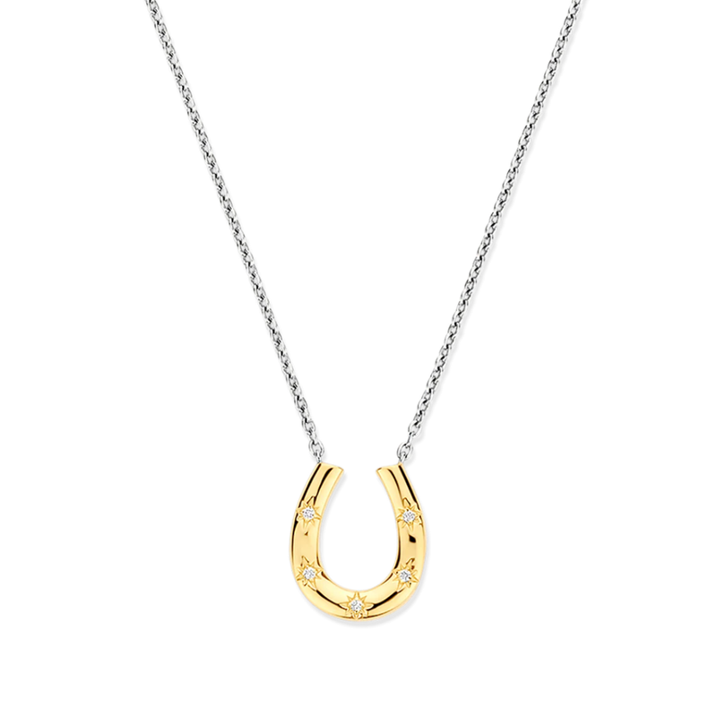 TI SENTO Horseshoe & Cubic Zirconia Micro Starburst Necklace