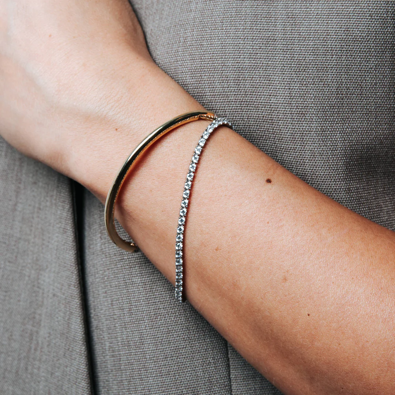 TI SENTO White Cubic Zirconia Tennis Bracelet
