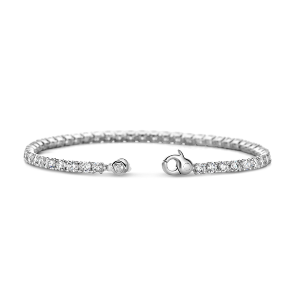 TI SENTO White Cubic Zirconia Tennis Bracelet - Large